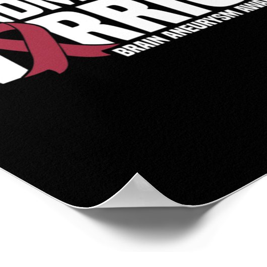 Aneurysma-Bewusstsein eines Kriegers Poster (Ecke)