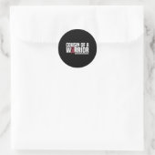 Aneurysma-Bewusstsein eines Kriegers Runder Aufkleber (Tasche)