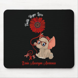 Aneurysma-Bewusstsein Elefant Glaube Hoffnung Lieb Mousepad