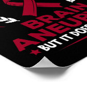 Aneurysma hat kein Gehirnaneurysma-Bewusstsein Poster (Ecke)