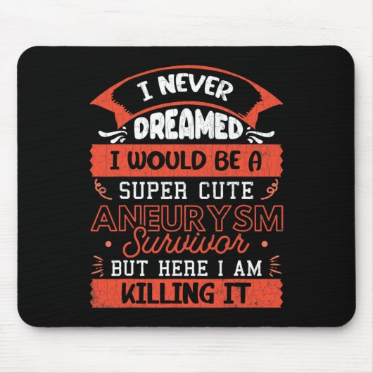 Aneurysma Survivor Gehirnbewusstsein Operation Gra Mousepad (Vorne)