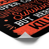 Aneurysma Survivor Gehirnbewusstsein Operation Gra Poster (Ecke)