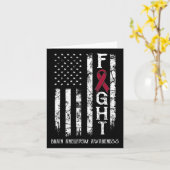 Aneurysma Warrior US Flag Karte (Gelbe Blume)