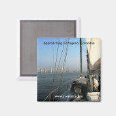 Anfahrt Cartagena, Kolumbien Magnet (Vorderseite/Rückseite)