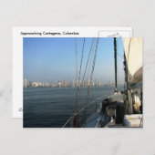 Anfahrt Cartagena, Kolumbien Postkarte (Vorne/Hinten)