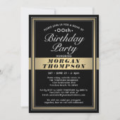 Anfahrt mit jedem Schwarz-Party und jedem Weißgold Einladung (Vorderseite)