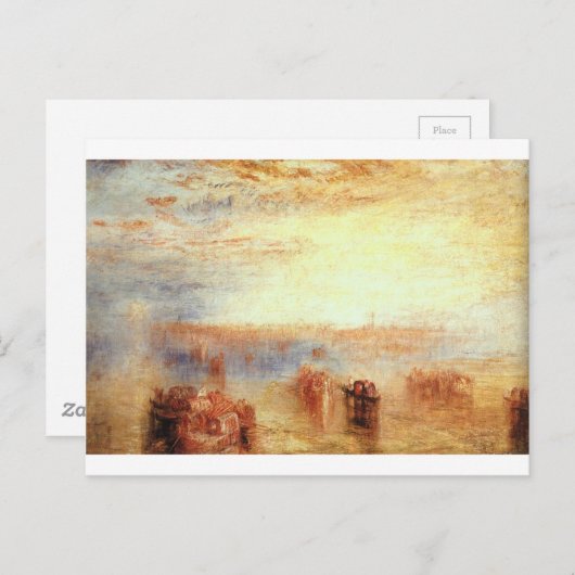 Anfahrt nach Venedig durch William Turner Postkarte (Vorne/Hinten)