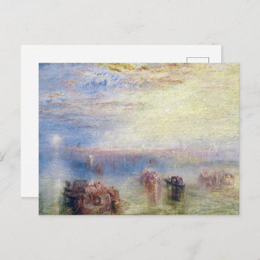 Anfahrt nach Venedig durch William Turner Postkarte (Vorne/Hinten)