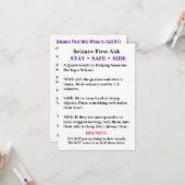 Anfall Erste Hilfe Karte  (Vorderseite/Rückseite Beispiel)