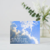 Anfall und Shine Postkarte (Stehend Vorderseite)