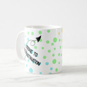 Anfällig für das Aufschieben Rainbow Polka Dot Tas Kaffeetasse (Vorderseite Links)
