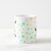 Anfällig für das Aufschieben Rainbow Polka Dot Tas Kaffeetasse (Mittel)