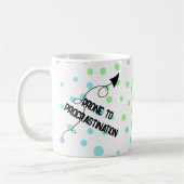 Anfällig für das Aufschieben Rainbow Polka Dot Tas Kaffeetasse (Links)
