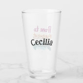 Anfällig für häufige Verschüttung Glas (Rückseite)