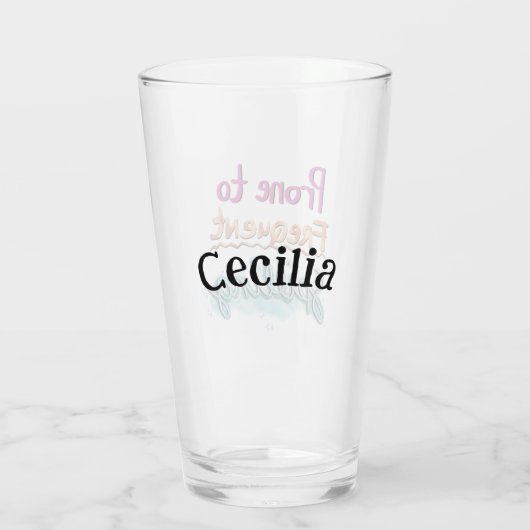 Anfällig für häufige Verschüttung Glas (Rückseite)