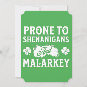 Anfällig für Schabernack und Unsinn St. Patrick's  Einladung