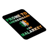 Anfällig für Shenanigans und Malarkey St Patricks  Magnet (Rechte Seite)