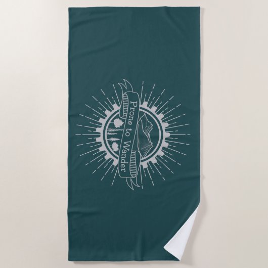 Anfällig für Wander Traveller Strandtuch (Vorderseite)