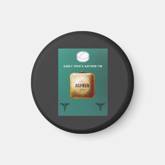 Anfang der 1900er Jahre Aspirin Tin Magnet (Vorne)