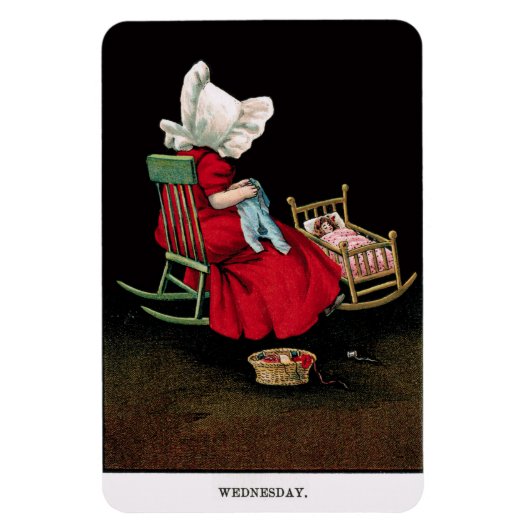 Anfang der 1900er Jahre Mittwoch Sunbonnet Sue Mag Magnet (Vertikal)