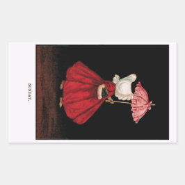 Anfang der 1900er Jahre Sonntag Sonnenbonnet Sue S Rechteckiger Aufkleber