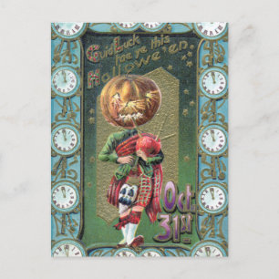 Anfang der 1900er Jahre Vintage Halloween-Grüße Feiertagspostkarte