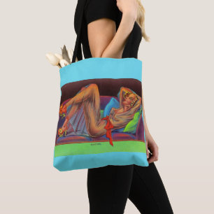 Anfang der 1940er Jahre Schöne Button-up-Girl-Prin Tasche