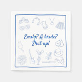 Anfang der 2000er Jahre niedliche Prinzessin Bache Serviette (Vorderseite)