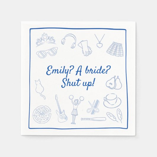 Anfang der 2000er Jahre niedliche Prinzessin Bache Serviette (Vorderseite)