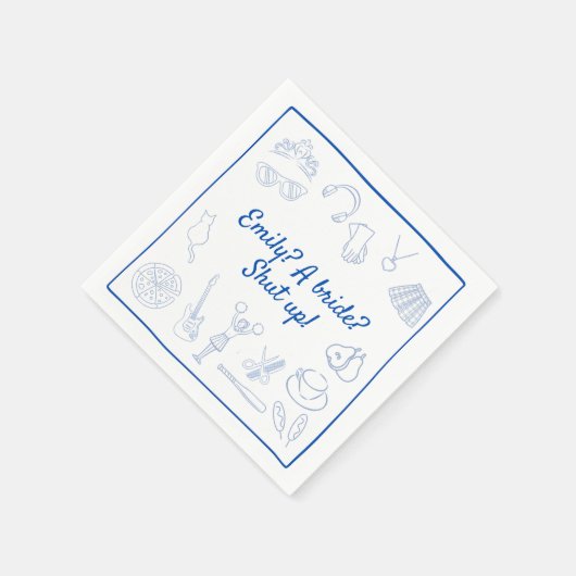 Anfang der 2000er Jahre niedliche Prinzessin Bache Serviette (Ecke)