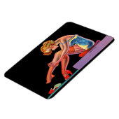 Anfang der 40er Jahre Wunderbares Button-Up-Mädche Magnet (Linke Seite)