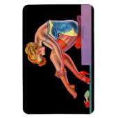 Anfang der 40er Jahre Wunderbares Button-Up-Mädche Magnet (Vertikal)