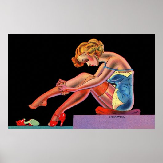 Anfang der 40er Jahre Wunderbares Button-Up-Mädche Poster (Vorne)