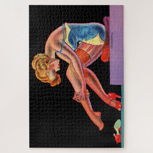 Anfang der 40er Jahre Wunderbares Button-Up-Mädche Puzzle (Vertikal)