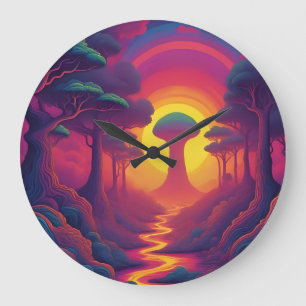 Anfang der Fall Art Große Wanduhr