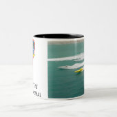 Anfang der Rennen-Tasse Zweifarbige Tasse (Mittel)