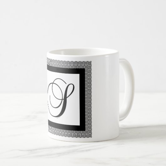 ANFANG-MONOGRAMM KAFFEETASSE (VorderseiteRechts)