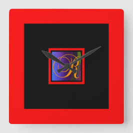 ANFANG R MONOGRAM QUADRATISCHE WANDUHR