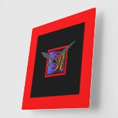 ANFANG R MONOGRAM QUADRATISCHE WANDUHR (Winkel)