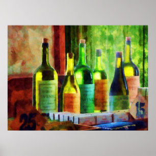 ANFANG UNTER $20 - Flaschen Wein in der Nähe von F Poster