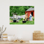 ANFANG UNTER $20 - Nachbarn tratschen am Washday Poster (Küche)