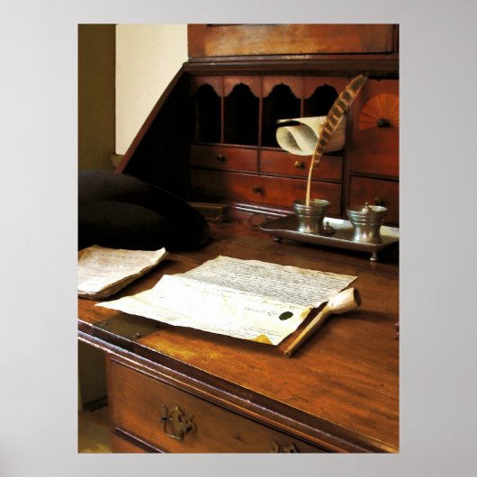 ANFANG UNTER $20 - Quill, Papers and Pipe Poster (Vorne)
