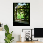 ANFANG UNTER $20 - Sommertag durch das Fenster Poster (Heimbüro)