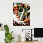 ANFANG UNTER $20 - Tuba Player Poster (Heimbüro)