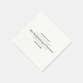Anfang von Forever Formal Modern Benutzerdefiniert Serviette (Ecke)