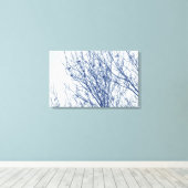 Anfänge in einem Tree - Cyanotypeffekt Leinwanddruck (Insitu (Holzboden))