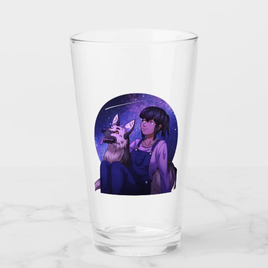 Anfangen mit einem Hund Glas (Vorderseite)