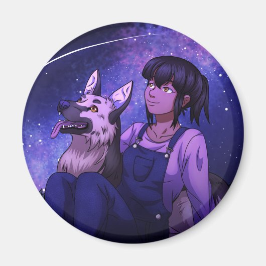 Anfangen mit einem Hund Magnet (Vorne)