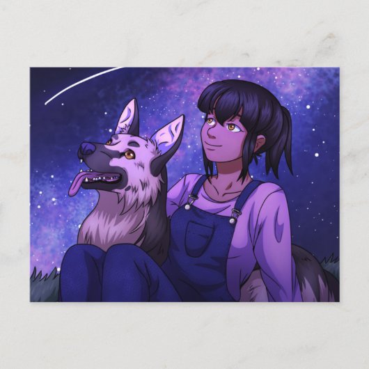 Anfangen mit einem Hund Postkarte (Vorderseite)