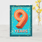 Anfänger 9 Jahre - kühne Zahlen Karte (Gelbe Blume)